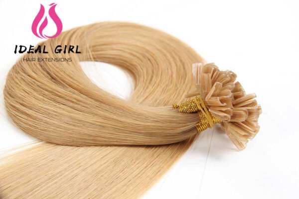 U tip hair extensions dark blonde